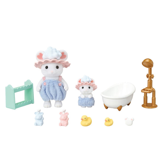 Calico Critters Bath Time Bubble Siblings Set