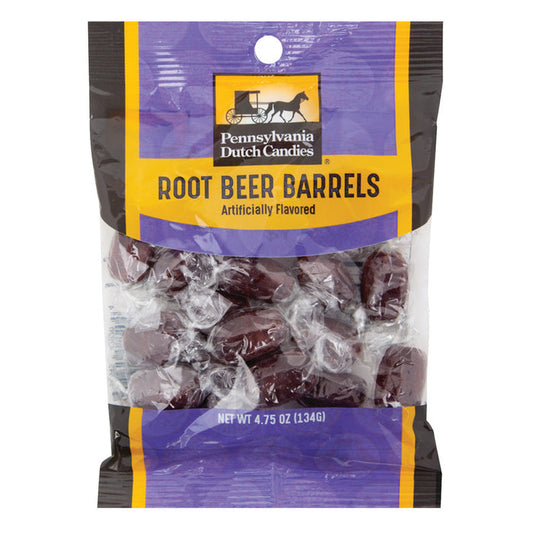 Pennsylvania Dutch Co. Root Beer Barrels Hard Candy Peg Bag - 12 Count